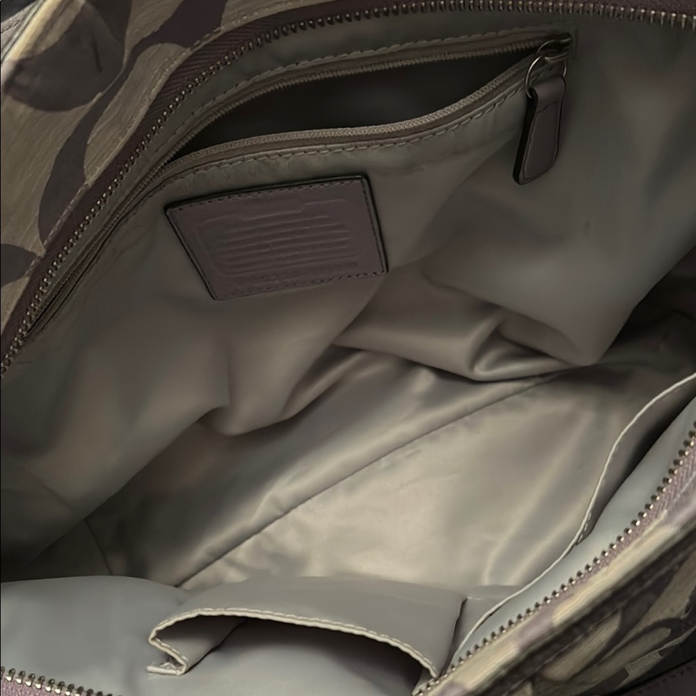 Coach Canvas Alexandra Lavender and Gray Signature Tote - Picture 8 of 14
